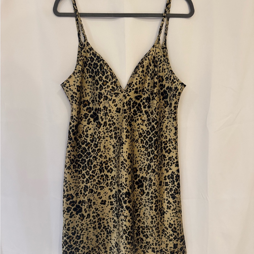 Leopard Print Slip Dress